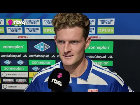 Reactie Olivier Aertssen na de wedstrijd PEC Zwolle tegen Cambuur Leeuwarden