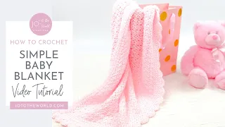 Simple Crochet Baby Blanket A Quick Easy 1 Skein Beginner Friendly Crochet Baby Shower Gift 