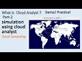 Cloud Analyst Demo practical on cloud computing