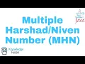 How to check a number is Multiple Harshad Number MHN or not Numbers JAVA ICSE