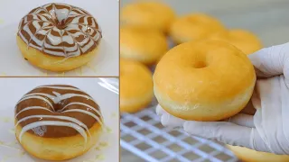 دونات خفيفه وهشه ولذييذه باسهل طريقه ومكونات بسيطه بدون فرد ولاقطاعه Donuts 