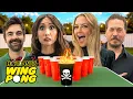 Kate Hudson Brenda Song Drew Tarver and Scott MacArthur Play Hot Ones Wing Pong