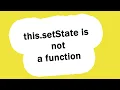 React this setState is not a function