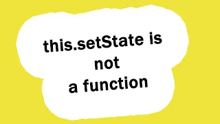 React this setState is not a function