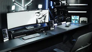 ULTIMATE All Black Dream Desk Setup & Office - The Build
