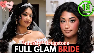 I Did My Own FULL GLAM Bridal Makeup And So Can YOU (MOSTLY Drugstore, 18hr Wear, Brown Skin🤎)