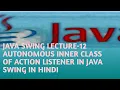 JAVA SWING LECTURE 12 AUTONOMOUS INNER CLASS OF ACTION LISTENER IN JAVA SWING