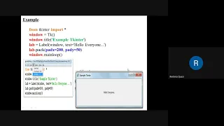 Unit IV Tkinter Widgets in Python