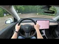2021 Tesla Model Y Standard Range - Rainy POV Test Drive (Binaural Audio)