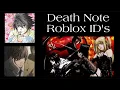 56 Death Note Decal ID s Roblox