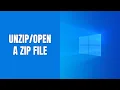 How to open unzip a ZIP file on Windows 11 step by step
