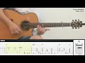 Paradise - Coldplay | Fingerstyle Guitar | TAB + Chords + Lyrics