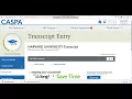 CASPA 3 Entering Coursework Grades