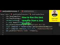 How to Run the Java compiler from a Java program