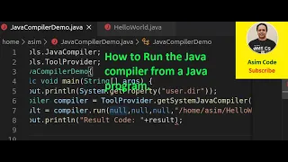 How to Run the Java compiler from a Java program