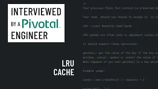 JavaScript interview with a Pivotal Labs engineer LRU Cache