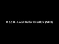 R 3 5 0 - Local Buffer Overflow SEH