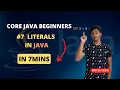 Literals in Java Java tutorial for Beginners Core Java Tutorials Tamil