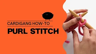 How To Purl Stitch Learn To Knit With Cardigang