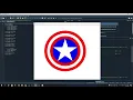 Printing Captain America Shield in Python by N RANGANADH - III CSE-2