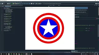 Printing Captain America Shield in Python by N RANGANADH - III CSE-2