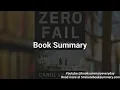 Zero Fail - Book Summary and Review