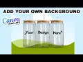 16oz Libbey CLEAR Glass Canva Mock Up Add Your Own Background