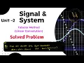 Solved Problem Tabular Method Signals Systems