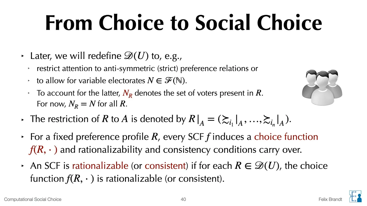 Computational Social Choice Lecture 3 (From Choice to Social Choice)