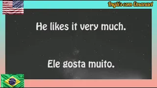 Como aprender inglês com frases em Inglês com tradução #08.How to learn English with  dialogues.