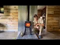 Installing A Wood Stove In Our Cabin In Northern Minnesota First Fire