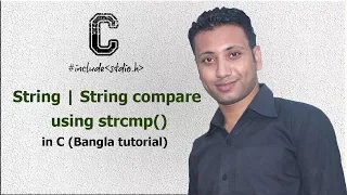 C programming Bangla Tutorial 5 190 String String compare using strcmp