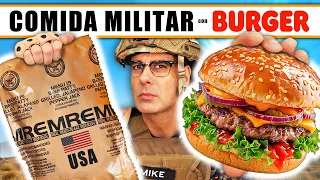 Probando COMIDA MILITAR con HAMBURGUESA de ESTADOS UNIDOS | MRE Menu 19