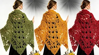 ⛔️ Woow!! Así de FÁCIL se teje el famoso Chal/JAPONES a crochet PASÓ A PASÓ. 😱