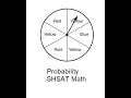 SHSAT Math New York City 2021 Probability and Spinner