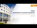 Academic Success Session MS in Information Systems