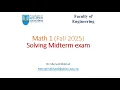 Solution of Midterm Exam Fall2025 General Program