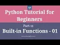 Python Tutorial For Beginners - Part