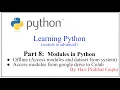 Python Programming - Part 8 Modules in Python Offline using IDE and using google drive to Colab