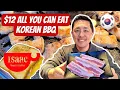 KOREAN BBQ BUFFET in Myeongdong ALL YOU CAN EAT PORK BELLY FIRST DAY IN SEOUL KOREA