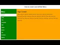 Create a Menu in HTML and CSS in 2024