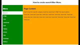 Create a Menu in HTML and CSS in 2024