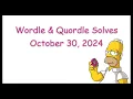 Solved Wordle Quordle of the Day for October 30 2024 Happy Buy a Donut Day