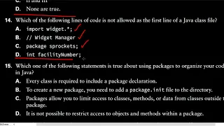 OCA JAVA SE 8 Programmer Guide Practice Test Chapter 1 11 - 20