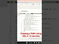 Creating a Table in SQL