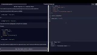 Add New Properties to a JavaScript Object - Free Code Camp Help