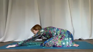 yoga challenge in a dress morning stretching with sierra ky 
