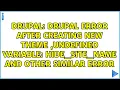 Drupal error after creating new theme Undefined variable hide - site