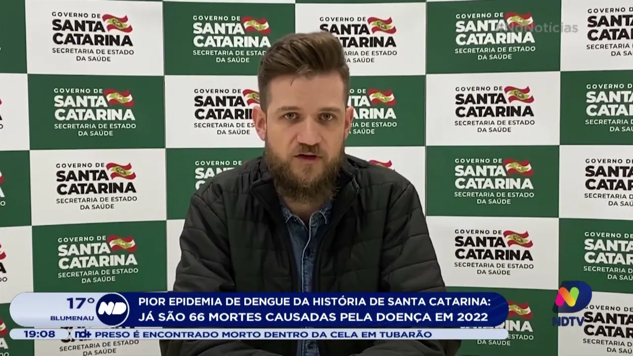 Pior epidemia de dengue da história de Santa Catarina: já são 66 mortes causadas pela doença em 2022