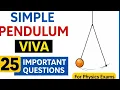 Simple Pendulum Viva Voce 25 Important Questions